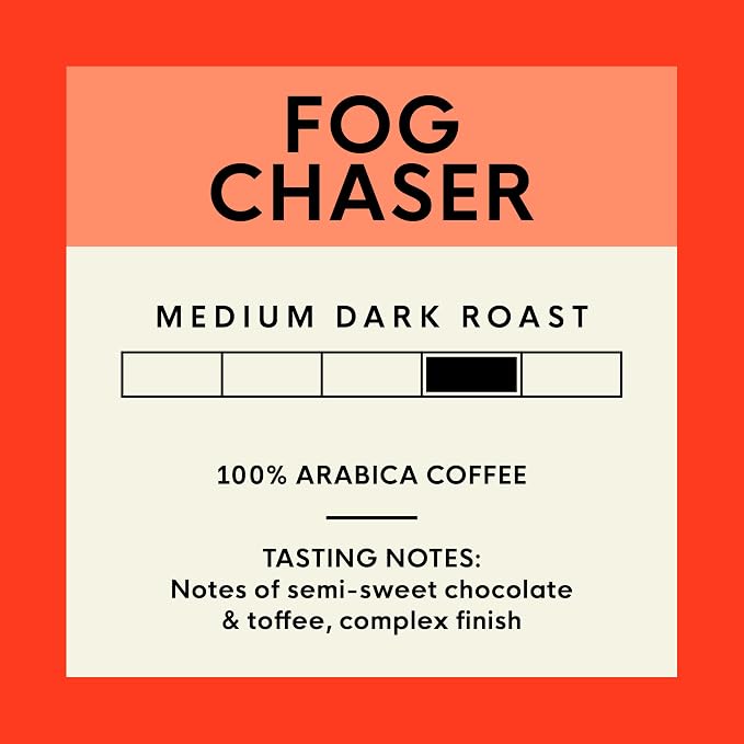 San Francisco Bay Coffee - Medium-Dark Roast Whole Bean Coffee - Fog Chaser (2 lb bag)