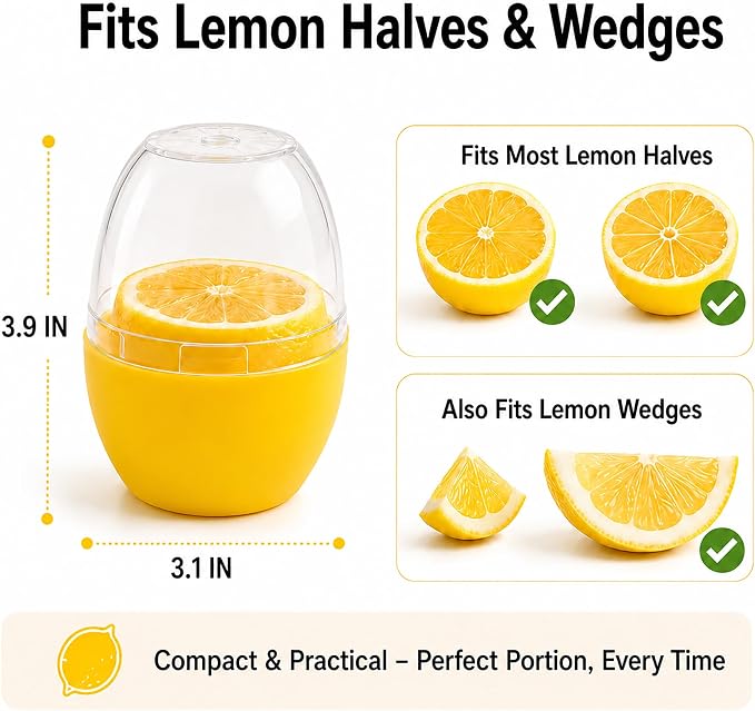 Lemon Keeper Lemon Saver Lemon Storage Containers Reusable Lemon Holder Organizer