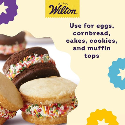 Wilton Perfect Results 12-Cavity Muffin Top Pan, Made without PFAS Non-Stick Bakeware, Scratch Resistant Baking Pan (Steel), the Must-Have Kitchen Essential. (Pack of 3)