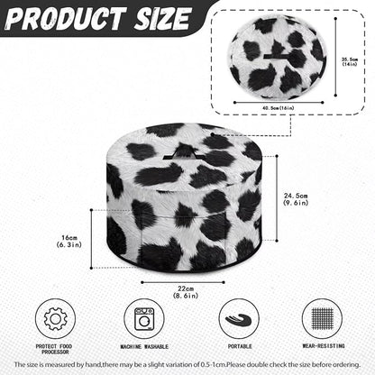 Cow Print Slow Cooker Dust Cover Compatible with 6-8 qt Crock for Pot Small Kitchen Appliance Patriotic Decoration Farm - themed Covers with Top Handle
