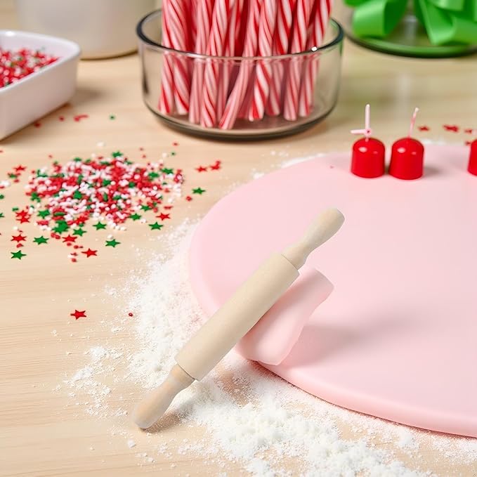 3pcs Wooden Mini Rolling Pin Baking Small Dough Rolling Pins for Fondant Pastry Pizza Crafting and Imaginative Play for Christmas Presents Mini Rolling Pin Rolling Pins Kitchen and Dining(6 Inch)