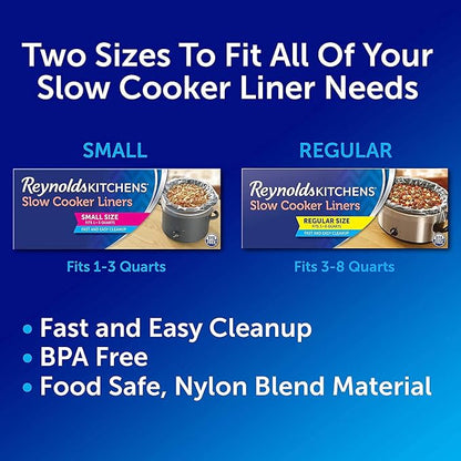 Reynolds Kitchens Slow Cooker Liners, Regular (Fits 3-8 Quarts), 6 Count (Pack of 12)
