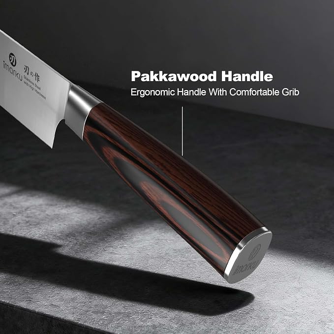 imarku Chef Knife 8 Inch, Professional Kitchen Knife in Japanese HC Steel, Super Sharp Knife With Ergonomic Handle, Cooking Knife With Gift Box, Kitchen Gadgets, Best Gifts for Family and Friends