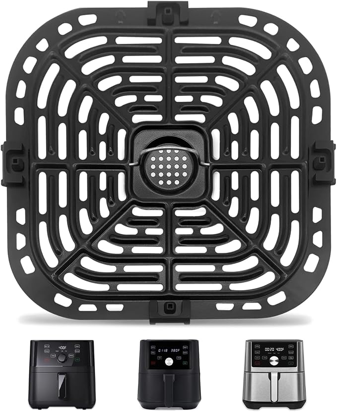 Air Fryer Replacement Tray for Instant Pot Vortex 6 in 1 6 QT Gourmia GAF735 6 QT, Original Air Fryer Accessories Grill Pan Plate Crisper Plate Rack Parts,Dishwasher Safe