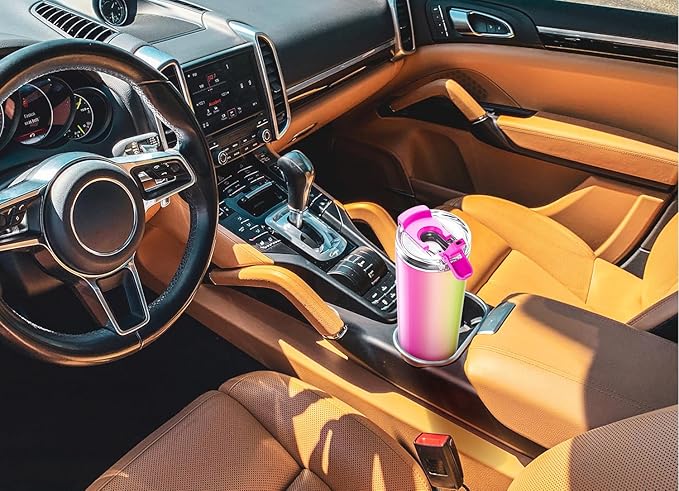 Meoky 24 oz Travel Coffee Mug with Leak-proof Lid, Stainless Steel Insulated Coffee Tumbler, Keeps Hot for 8 Hours or Cold for 24 Hours, Fits in Car Cup Holder (Lavender Butterfly)