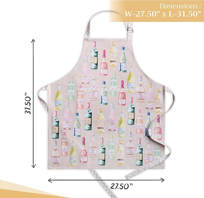 Maison d' Hermine 100% Cotton Apron for women with Pocket Kitchen Chef Apron for Men Cooking Spring Summer