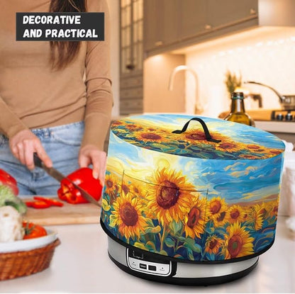 Retro Sunflower Slow Cooker Dust Cover 6-8 qt Crock for Pot Keep Small Kitchen Appliance Clean Kitchen Home Accessories Decor Cover