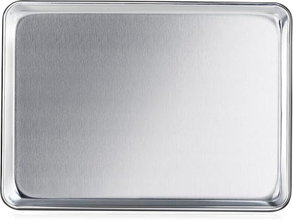 New Star Foodservice Commercial-Grade 18-Gauge Aluminum Sheet Pan/Bun Pan, Half Size, 13 x 18 x 1 Inch