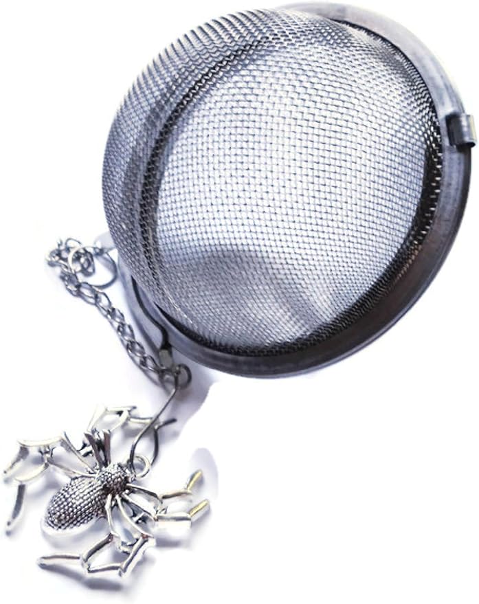 Spider Tea Infuser with Chain Charm for Brewing Loose Dried Leaves - Fun Housewarming Gift