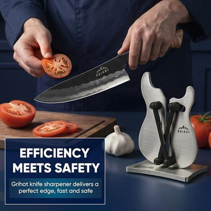 VQ-5 Professional Knife Sharpener | 3-Action Streamlined Guitar Design for Effortless Knife Sharpening - The Ultimate Tool for Precision 11 to 21 Degree Angles