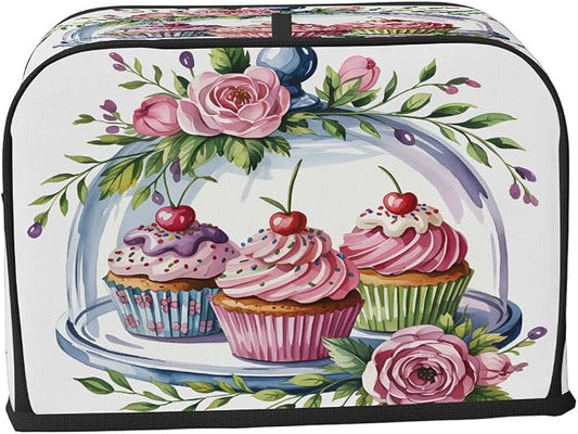 Toaster Cover 2 Slice Wide Slot Cake FlowerBread Toaster Oven Dustproof Cover Small Appliance Kitchen Covers Dust and Fingerprint Protection for Women Gift 2 Slice