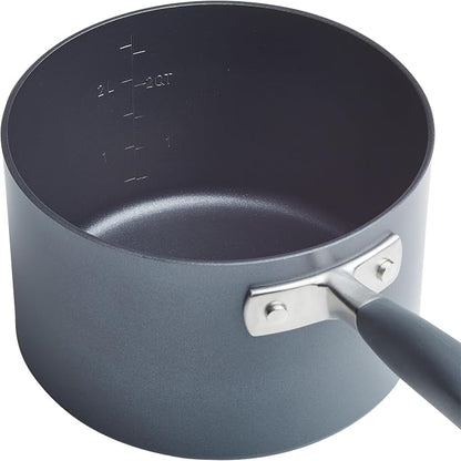 Anolon Advanced Home Hard Anodized Nonstick Cookware Set, Pots and Pans Set, 9-Piece, Moonstone