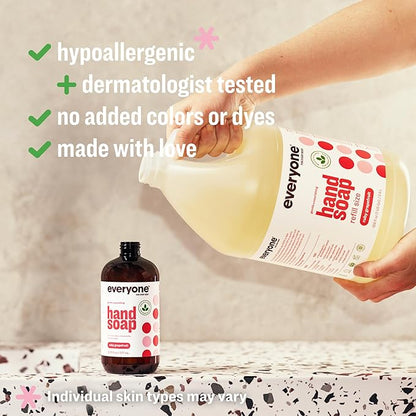 Everyone Liquid Hand Soap Refill, 1 Gallon, Ruby Grapefruit, made with Essential Oils for Kitchen and Bathroom