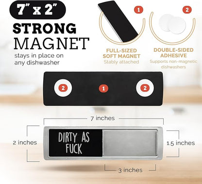 Kitchen Dishwasher Clean Dirty Magnet Funny Sign for Home Organization, Kitchen Gadgets, Home Decor, Kitchen Accessories, Dirty Clean Indicator Slider, Laundry Room Organization Magnets, Cute