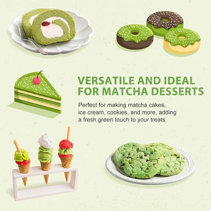 Soeos Organic Matcha Powder, Matcha Green Tea Powder, 2 oz (4 Pack), Total 8 oz, Antioxidant-Rich Matcha Powder for Lattes, Smoothies and Baking, Recyclable Bags