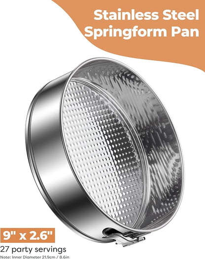 Kootek Cake Pan, Nonstick Springform Pan with Removable Bottom, 9 Inch Round Cheesecake Cake Baking Pans (Pack of 2)