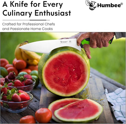 10-Inch Chef Knife, NSF Certified Razor-Sharp High Carbon Stainless Steel Blade – Ergonomic Color Coded Handle, Non-Slip Grip Kitchen Knife, DT-10 Series, Green