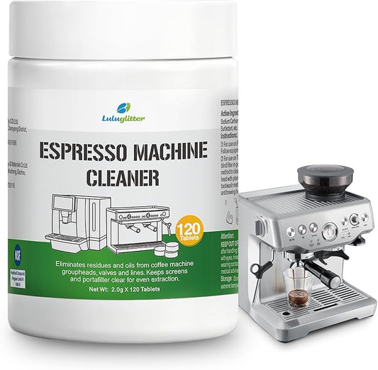 Espresso Machine Cleaning Tablets Expresso Maker Backflush Oil Remover 120 Tabs Compatible with Breville Barista Express, Gaggia, Delonghi, Jura, Philips