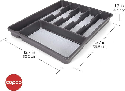 Copco Basics 6 Compartment Organizer, Charcoal Gray/Light Gray