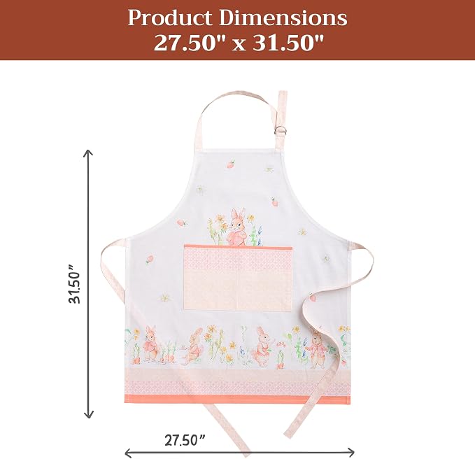 Maison d' Hermine 100% Cotton Apron for women with Pocket Kitchen Chef Apron for Men Cooking Spring Summer
