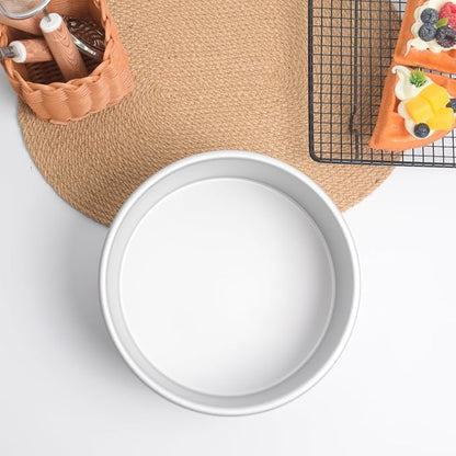 8×4 round Cake Pan,Aluminum cake tin baing pan for birthday cake party (8×4 round Cake Pan)