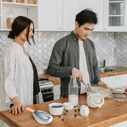 Hasense Spoon Rest for Stove Top, 5.7 Inch White Porcelain Spoon Holder for Spatula, Ladle and Tong, Cooking and Coffee Utensil Rest for Kitchen Counter, Housewarming Gift and Dishwasher Safe