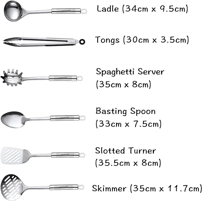 Cooking Utensil Set, 11 PCS Stainless Steel Kitchen Utensil Set, Nonstick Kitchen Gadgets Cookware Set with Spatula