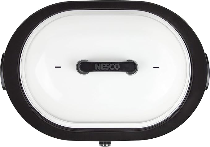 NESCO MWR18‑14 Electric Roaster Oven for Family‑Size Meals, White 18‑Quart Countertop Roaster with Adjustable Temperature Control