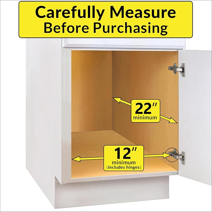 LYNK PROFESSIONAL® Pull Out Cabinet Organizer, 11" x 21" Slide Out Cabinet Organizer Pull Out Drawer – Pull Out Shelves for Kitchen Cabinets – Under Sink Organizers - Lifetime Ltd. Warranty, Chrome