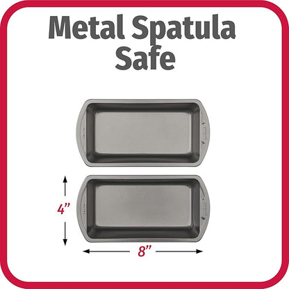 GoodCook Nonstick Loaf Pan 8 x 4-Inch Heavy-Duty Steel Bakeware with Easy-Clean Non-Stick Coating,Oven & Dishwasher Safe Pan for Meatloaf Breads Lasagnas Casseroles & More,Set of 2,Gray,(Pack of 12)