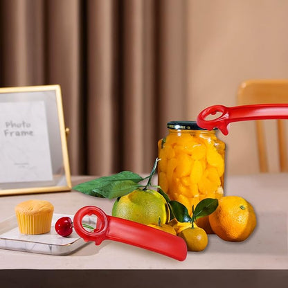 1 Pack Red Jar-key Jar Opener The Original Easy Use by Anyone (Transparent)