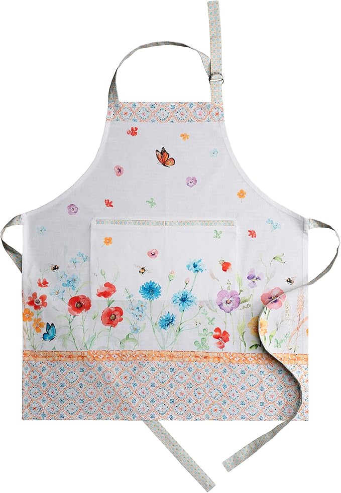 Maison d' Hermine 100% Cotton Apron for women with Pocket Kitchen Chef Apron for Men Cooking Spring Summer