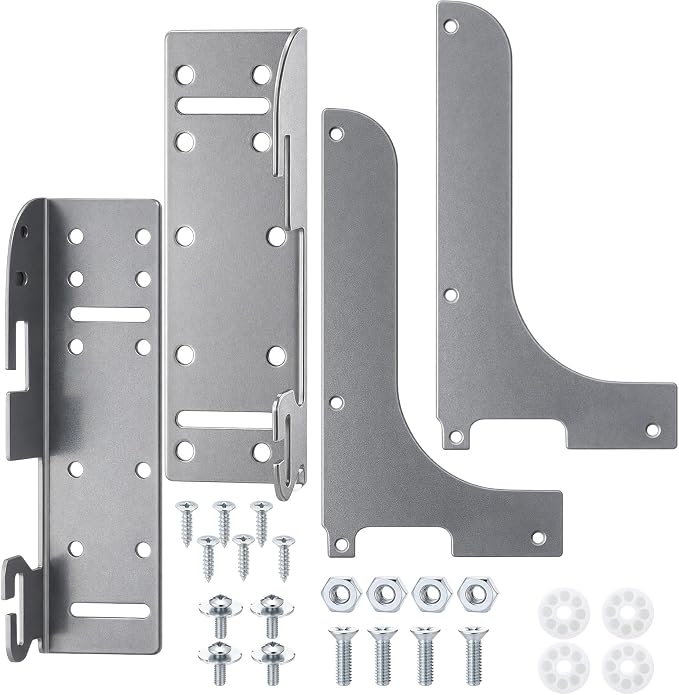 Cabinet Door Mount Kit Heavy Duty Metal Frame Set for Kitchen Base Cabinet Organizers, Waste Trash Containers, Pullout Storage Shelves and Drawers