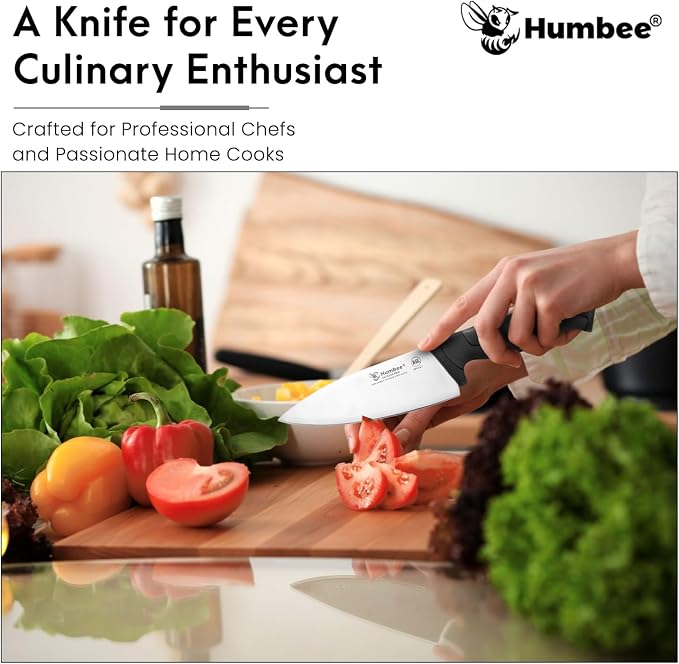 6-Inch Chef Knife, NSF Certified Razor-Sharp High Carbon Stainless Steel Blade – Ergonomic Color Coded Handle, Non-Slip Grip Kitchen Knife, DT-10 Series, Black