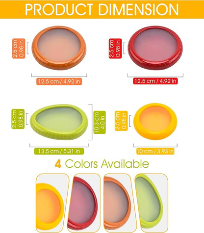 Zyphora 5-Piece Avocado Saver and Tomato Holder Set – 4 Reusable Silicone Food Storage Containers + 1 Fruit Peeler, Stretch Pods for Fruit & Veggie Storage