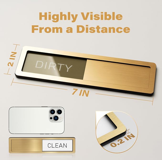 Dishwasher Magnet Clean Dirty Sign -Dishwasher Magnet Sign - Clean & Dirty Dishwasher Slider Indicator -Kitchen Signs