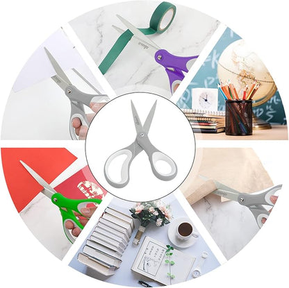 LIVINGO Scissors Bulk 24 Pack: 8” Sharp Scissors Set All Purpose for Office Middle High School Student Teacher Arts Crafts Supplies Cutting Wrapping Paper, Sewing Fabric Shears for Household