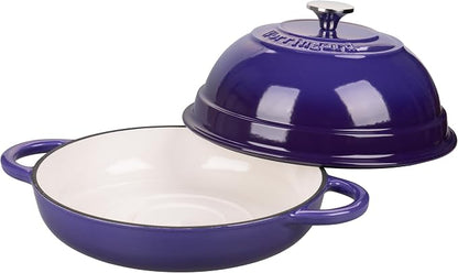 VORRINGARD Cast Iron Enameled Dutch Oven Pot with Lid for Bread Baking, Bread Oven, 6 Quart, Purple