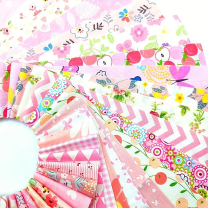 80 Pcs Jelly Roll Fabric Strips for Quilting Sewing,2.6x20 Inch Precut Cotton Floral Fabric Strips Bundles, Perfect Quilting for Sewing Pink
