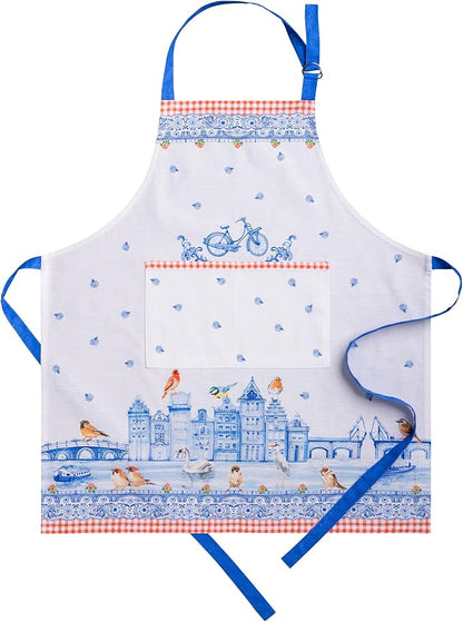 Maison d' Hermine 100% Cotton Apron for women with Pocket Kitchen Chef Apron for Men Cooking Spring Summer