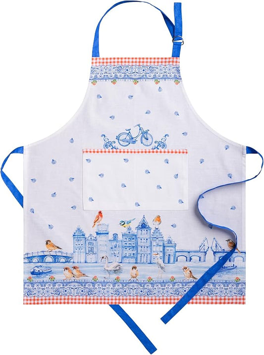 Maison d' Hermine 100% Cotton Apron for women with Pocket Kitchen Chef Apron for Men Cooking Spring Summer