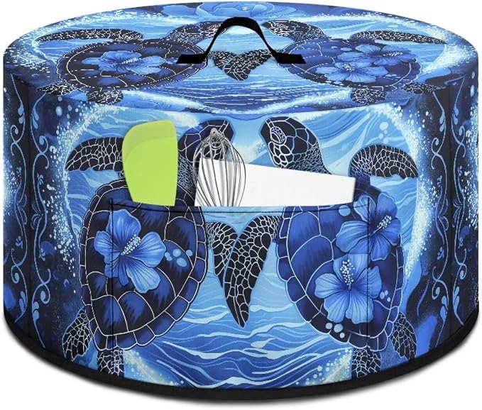 Ocean Turtles Slow Cooker Dust Cover with Pocket 6-8 qt Crock for Pot Keep Small Kitchen Appliance Clean Kitchen Home Accessories Ornate Patterns Decor Cover