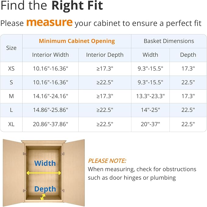 Expandable Pull Out Drawer Cabinet Organizer, Adjustable Width Bottom-Mounted Slide Out Storage Shelves for Cabinets, Required Cabinet Size (14.16"~24.36", D≥17.3"), 2 Pack