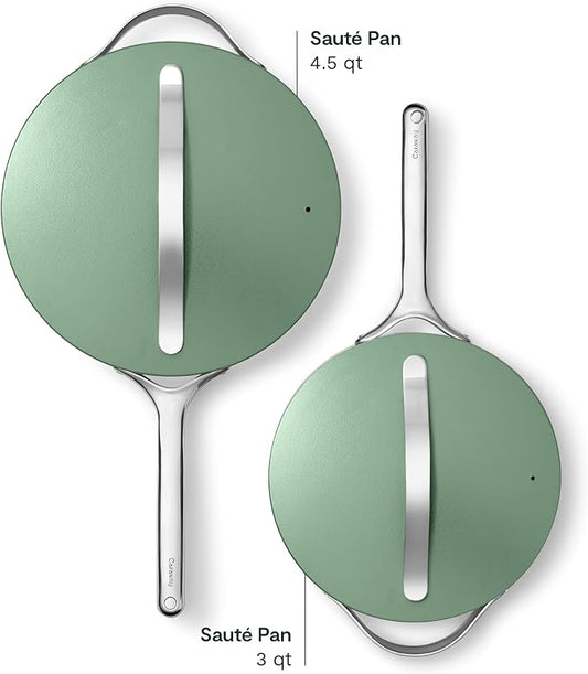 Caraway 10in (3qt) Saute Pan + 12in (4.5qt) Saute Pan Duo Sage