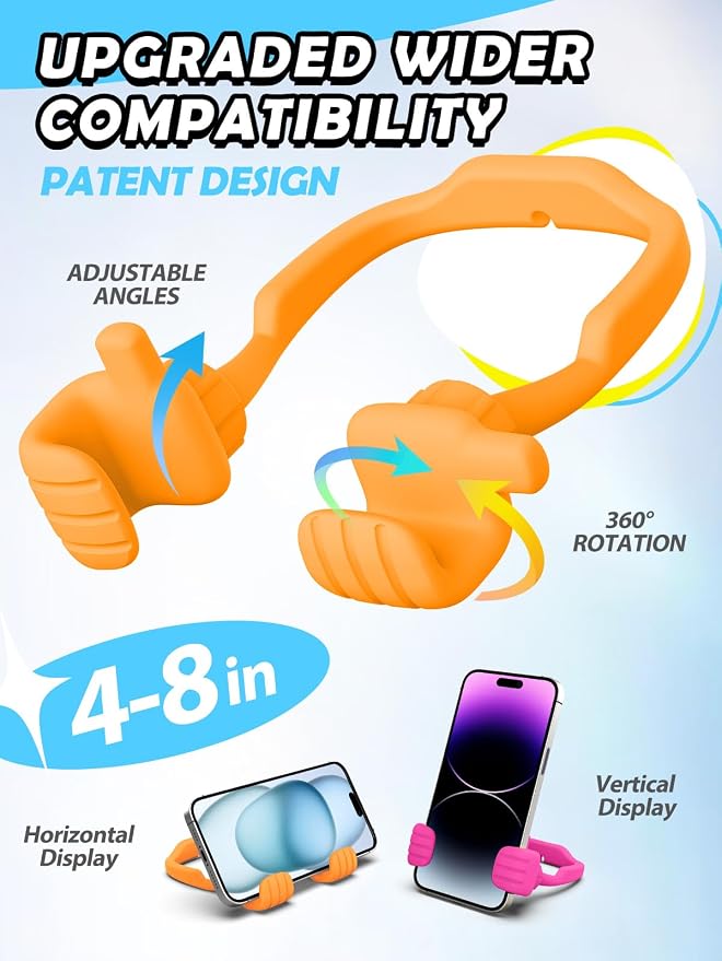 Graduation Gifts for Teens Girls Boys Kids Adults Gifts Cell Phone Stand: UPGRADE Adjustable Thumbs Up Lazy Phone Holder for Desk Fun Gadgets Birthday Gift Ideas for Teenager Women Trendy Stuff