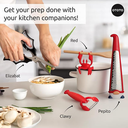 OTOTO Clawy Lobster Vegetable Peeler – Funny Potato Peeler, Ergonomic Veggie Peeler, Sharp Stainless Steel Blade, Peelers for Kitchen, Cute Kitchen Gadgets