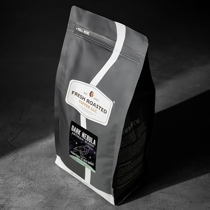 Fresh Roasted Coffee, Dark Nebula Whole Bean Coffee, Medium Roast, Kosher, 5 lb (80 oz)