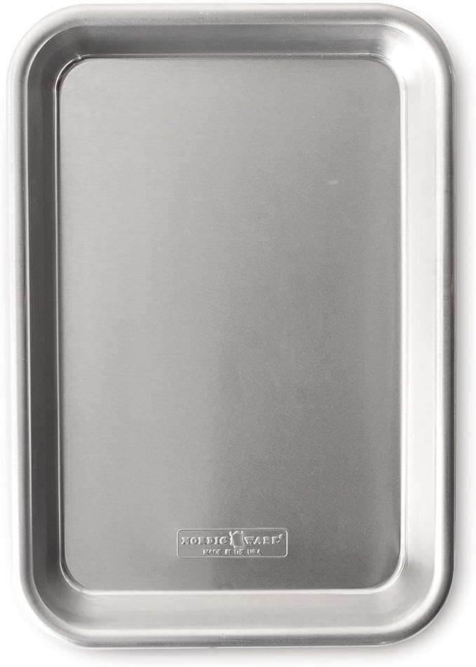 Nordic Ware Naturals® Quarter Sheet with Oven-Safe Nonstick Grid & 1/8 Sheet Pan, 1-Pack, Aluminum