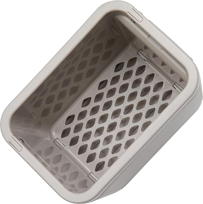 CLOROX KeptClean Kitchen Sink Organizer – Space-Saving Organization of Dish Soap, Scrub Brushes, and Dish Towels, Fold-Down Shelf for Sponges and Jewelry, Drainage Tray – Almond Cream