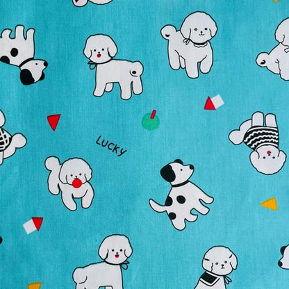 Cotton Fabric Squares 5x5 Charm Packs for Quilting 5 inch for Baby Boy Sewing Patchwork 42pcs (Dog Fabric)